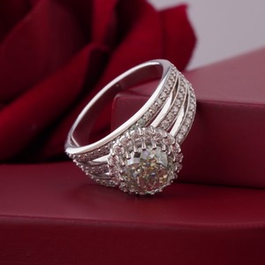 2.00 CT Fancy Green Portuguese Cut Lab Grown Diamond Solitaire <b>Ring</b> in 14K <b>Gold</b> Fashionable Statement Piece - Product Image 2