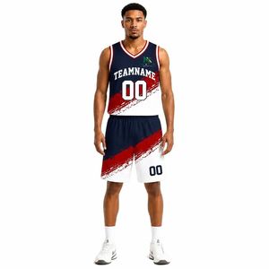 Conjunto de Uniforme de Baloncesto Personalizado para Hombre con Diseño de Pinceladas, Camiseta de Malla Sublimada y Pantalones Cortos, Ropa Deportiva para Equipo, Kit de Equipamiento para Juego, Venta OEM Profesional - Product Image 1