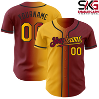 Maillot de baseball personnalisé à rayures fines |   Uniforme d'équipe de sublimation |   Vêtements de sport personnalisés avec nom et numéro
