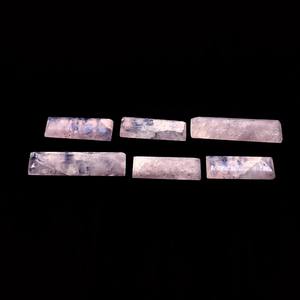 Lote al por mayor de piedras preciosas sueltas de piedra lunar arcoíris natural de 3x6mm, talla baguette, facetadas, calibradas, calidad AAA++ para fabricación de joyas. - Product Image 3