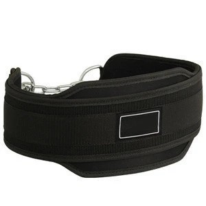 High Quality Thick Neoprene Buckle Dip <b>Belt</b> With Chain Weight Lifting <b>Belt</b> for Fitness Body Building Gym Chain <b>Belt</b> - Product Image 4