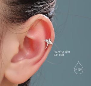Manchette d'oreille sans perçage Manta Ray en argent sterling, argent, or ou or rose. Vendue par paire. Manchette d'oreille sans perçage. - Product Image 1