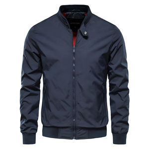 <b>Men's</b> White Racer <b>Jacket</b> Hooded Stand Collar Zipper Closure Casual Autumn Regular Fit Polyester Shell Slim Style Patchwork Front - Product Image 4