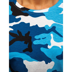 Camiseta de Manga Corta para Hombre, Cuello Redondo, Corte Ajustado, Tejido de Punto, Informal, Transpirable, Largo Regular, 100% Algodón, Estampada, Ecológica, 220g - Product Image 4