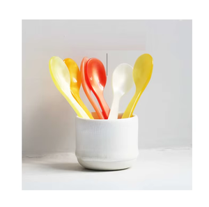 Modern Epoxy Resin Morden Luxury Long Handle Spoon Fork <b>Set</b> Customized Color Durable Attractive <b>Cutlery</b> Small Dinnerware Party - Product Image 5
