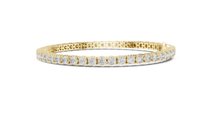 10K 14K <b>Solid</b> Gold Round Cut Lab Grown Diamond Tennis <b>Bracelet</b> DEF VVS Classic Prong Set Wedding <b>Bracelet</b> Fine Jewelry for Women - Product Image 4