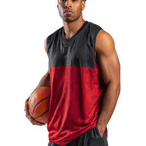 Gilet de basketball camouflage OEM pour homme, débardeur d'entraînement sans manches à col en V, maillot imprimé 100 % polyester, gilet de football sans manches - Product Image 2