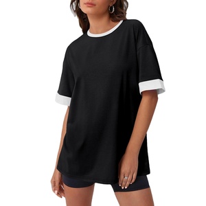 Custom Fashion T-Shirt V Neck Ladies T-shirt Screen Print Plain Summer Cotton Slim Fitted Tee <b>Top</b> Hip Hop Women - Product Image 1
