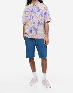 Nouvel article : Chemise décontractée pour homme à col montant, manches longues, boutonnée, motif sublimation 2026 - Product Image 1