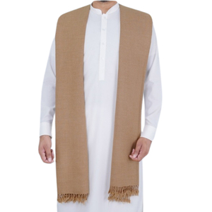 Chal de Lana para Hombre, Diseño Personalizado OEM ODM, Alta Calidad, Cachemira Suave, Color Sólido, Diseño Largo, Estilo Étnico, Rayas - Product Image 1
