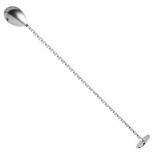 Cuillère à mélanger les boissons en acier inoxydable de qualité supérieure, élégante poignée torsadée, outil de mélange de cocktails, accessoire de bar professionnel - Product Image 3