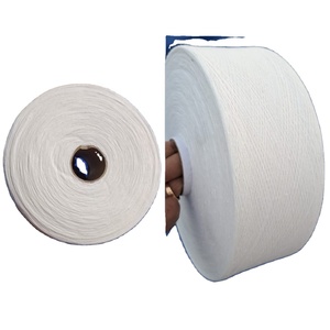 RECYCLED OPEN END BLEACH WHITE <b>YARN</b> NE 4/1 6/1 8/1 10/1 16/1 20/1 24/1 30/1 COTTON <b>POLYESTER</b> BLEND <b>YARN</b> for KNITTING WEAVING - Product Image 5