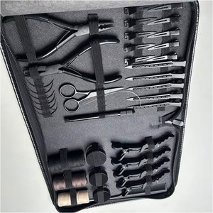Pince à cheveux plate en acier inoxydable de haute qualité et pinces de sectionnement, kit d'outils d'extension capillaire à marque privée - Product Image 3