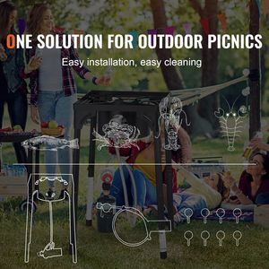 30,000-BTU เตาแก๊สเหล็กคาร์บอนแบบหัวเดียวสำหรับใช้ทำอาหารกลางแจ้งแคมป์ปิ้งเตาแบบแยกส่วนขาถอดได้ PSI - Product Image 3