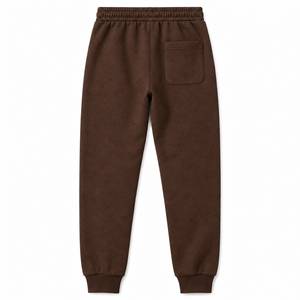 <b>Men</b>’s Brown Cotton Fleece Jogger Pants Custom Logo Blank Casual Gym Sweatpants Elastic Waist Cuffed Streetwear <b>Trousers</b> - Product Image 6