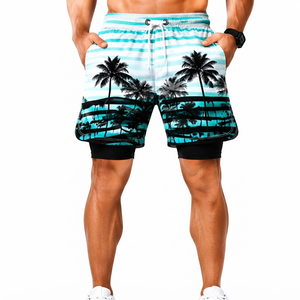 <b>Mens</b> Lightweight Beach Swim Shorts Waterproof Zipper Pocket Quick Dry Summer Swimming <b>Trunks</b> Wholesale Custom Sportswear OEM <b>Men</b> - Product Image 1