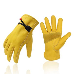Gants de travail en cuir de vachette pour hommes, gants de sécurité industrielle, gants de sécurité pour la construction, gants de conducteur - Product Image 1