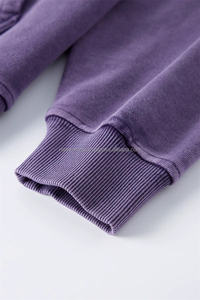 Personnalisé 100% Coton Épais Sérigraphié Brodé Effet Vieilli Délavé à l'Acide Effet Soleil Décoloré Double Fermeture Éclair Strass - Product Image 5