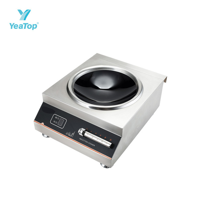 5000W Stainless Steel Commercial Induction Cooker High Power Desktop Electric Stove with Precise Temperature Control