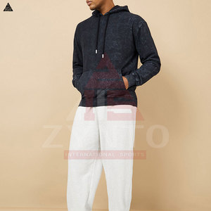 Vente en gros de sweats à capuche légers pour hommes, effet délavé, couleur personnalisée, séchage rapide, respirants, basiques, en mélange de coton, sweats à capuche pour hommes très vendus - Product Image 4