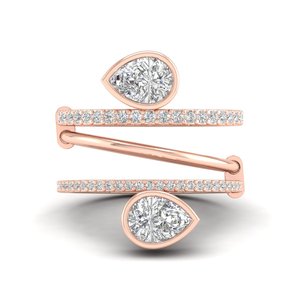 REYES Wholesale Price 14K Solid Gold Pear Cut 2.1 Carat Lab Grown Diamond <b>Rings</b> For Women Engagement Gifts Fine Jewelry - Product Image 6