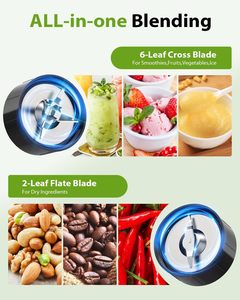 Licuadora para Smoothies, Licuadora y Molinillo Personal de 900W, Preparador de Smoothies con 3 Vasos Portátiles Libres de BPA para Alimentos de Bebé - Product Image 3