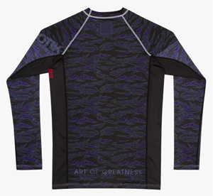 Custom Compression MMA BJJ Rash Guard OEM ODM Heat Transfer <b>Printed</b> Breathable UPF50+ Men's Training Shirt Quick Dry - Product Image 5