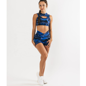 Shorts de yoga pour femmes avec logo personnalisé, respirants, taille haute, sans couture, vêtements de fitness, fabricant OEM, fournisseur - Product Image 5