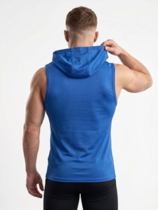 Customized <b>Men</b> <b>Compression</b> Tank Top Hooded Gym Trainer Slim Fit <b>Vest</b> Top <b>Men</b> Bodybuilding Trainer <b>Compression</b> Hood Singlet - Product Image 2