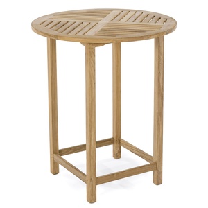 Round <b>Wooden</b> <b>Dining</b> <b>Table</b> Solid Wood Modern <b>Rustic</b> Design Stable Outdoor Bistro Pub <b>Table</b> for Home Furniture - Product Image 1