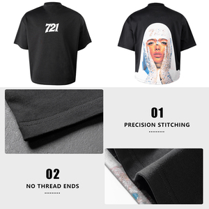 Camiseta de Manga Corta con Cuello Redondo, 100% Algodón, Casual, para Hombre, con Estampado Personalizado de Verano 2026, Impresión Serigráfica, Ecológica, OEM - Product Image 2