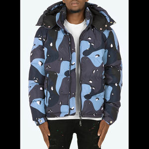 High Quality Wholesale Shiny Puffer Jacket Breathable Nylon <b>Print</b> Your Custom Logo Down Quilted Oversized Puffer Jacket Women - Product Image 2