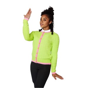 Suéter de Punto con Logotipo de Hermandad Personalizado al por Mayor, Cárdigan Acrílico para Mujer, Estilo Preppy con Doble Botonadura - Product Image 6