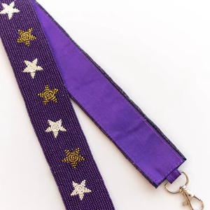 Correa con Cuentas de Estrella Morada, Correa de Estilo Glamuroso para la Noche - Product Image 1