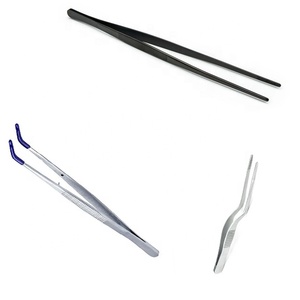 OEM Custom <b>Kitchen</b> Cooking <b>Utensils</b> Set Dinner Bamboo Spoon Spatula Metal Tools Serving Bag Custom Logo Item RED Chef Tweezers - Product Image 2