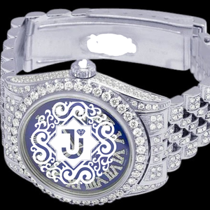 Reloj de cuarzo con diamantes de imitación VVS Moissanite, esfera cuadrada, completamente blanco, con correa plateada, analógico, de lujo, para hombre y mujer - Product Image 5
