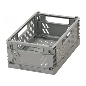Scatola di stoccaggio pieghevole grigia M90 per una comoda organizzazione domestica - Product Image 1