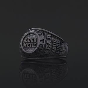 แหวนสั่งทำ BOJ รุ่น 018 สลักชื่อและโลโก้ตามต้องการ แหวนเงินแท้ 925 ชุบทอง ดีไซน์ทำมือ ราคาพิเศษ - Product Image 6