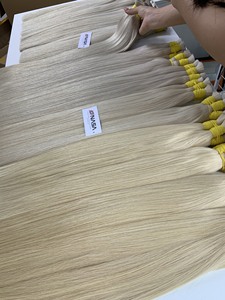 Prix de gros Extensions de cheveux en vrac Cheveux du donneur Double noyade 100 grammes Couleurs foncées 26 pouces - Product Image 4