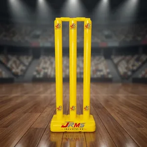 Plastic Eco-Friendly Lightweight Yellow Plastic <b>Cricket</b> Wickets Durable Indoor Practice <b>Equipment</b> - Product Image 1