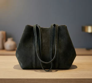 Bolso de Mano Tipo Clutch de Cuero Genuino con Acabado Natural para Mujer, Cierre de Cremallera, a la Moda, Antirrobo, Impermeable, Ligero, con Capacidad de 3L+ - Product Image 4