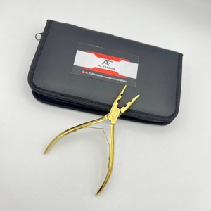 Premium Quality Two Holes Hair Extensions <b>Plier</b> Gold Plasma Color with Custom Brand Name Stainless Steel Micro link <b>Tools</b> - Product Image 3
