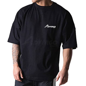 เสื้อยืดโอเวอร์ไซส์สีพื้นทรงหลวม พิมพ์โลโก้ตามสั่ง สำหรับผู้ชาย ใส่ได้ในฤดูร้อน ผลิตจากผ้าฝ้าย 100% ผลิตในประเทศปากีสถาน - Product Image 5
