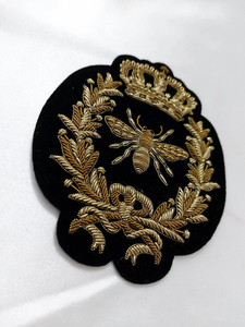 Classic Hand Embroidery Badges High Quality Handmade Stitch Embellishments with OEM Size Private Label Wholesale Supplier - Product Image 3