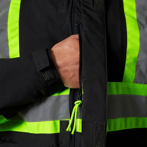 Men Construction Outdoor <b>Workers</b> Protective <b>Jackets</b> High Visibility Reflective Tape Polyester Lining Safety Work <b>Jackets</b> - Product Image 5