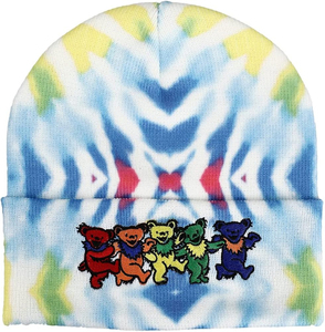 100% Acrylic Gradient Tie Dye <b>Beanie</b> Adult Knitted Hat With Embroidery Colorful Warm Soft Knit <b>Skull</b> Cap - Product Image 6