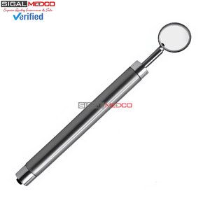 Premium Quality Manual Dental Mouth Mirror LED Light Silver Color Ergonomic Handle German Stainless Steel Oral Examination - Product Image 3