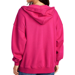 Sweat-shirt à capuche oversize personnalisable pour homme, multicolore rose, en molleton de coton, coupe décontractée, avec poche avant, collection automne 2026 - Product Image 6