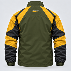 เสื้อแจ็คเก็ตกันลมผู้ชาย Sam Tactical แบบมีสีตัดกัน คอตั้ง ซิป แนวสปอร์ต เหมาะสำหรับฤดูใบไม้ผลิ ราคาขายส่ง รับผลิตแบบ OEM และปรับแต่งได้ - Product Image 5