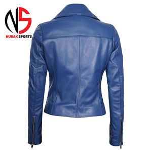 Chaqueta de Cuero para Mujer, Diseño Personalizado 2026, Nueva Moda, Cómoda, Estilo Urbano, Color Rojo, Informal, Chaqueta de Cuero Genuino para Dama - Product Image 6